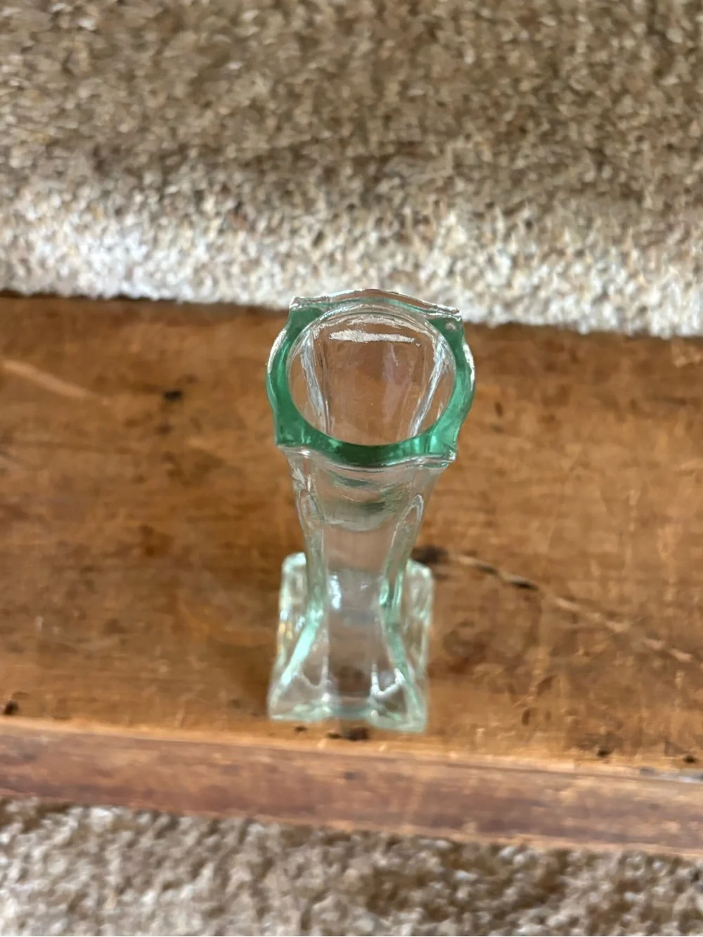 Clear Glass Bud Vase - Elegant Tapered Design